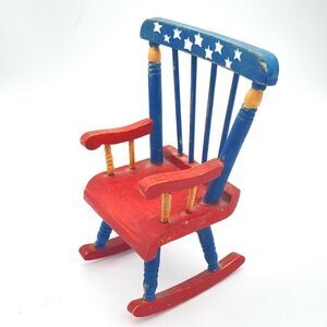 VTG Americana Doll House Furniture Rocking chair